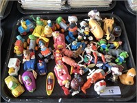 Tray of Character Vehicles, Figures.