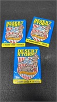 3 Unopened Packs Of Desert Storm Cards