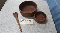 WOODEN BOWL SET