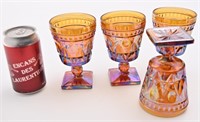 4 coupes en verre carnaval