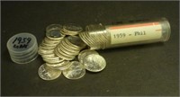 1959 Roll of Uncirculated Silver Roosevelt Dimes