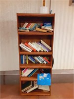 Bookcase 28"x12" and 72" tall with book Variety