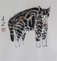 Yang Shanshen 1913-2004 Chinese Watercolour Roll