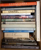 LARGE BOX OF ASSORTED DESIGN BOOKS