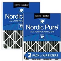 $62 Nordic Pure 20x25x4 (3 5/8) Pleated Air Filter