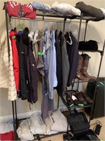 METAL CLOTHES RACK & SHELF UNIT