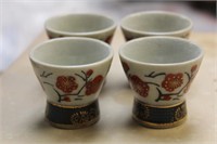 Set of 4 Japanese Saki Cups