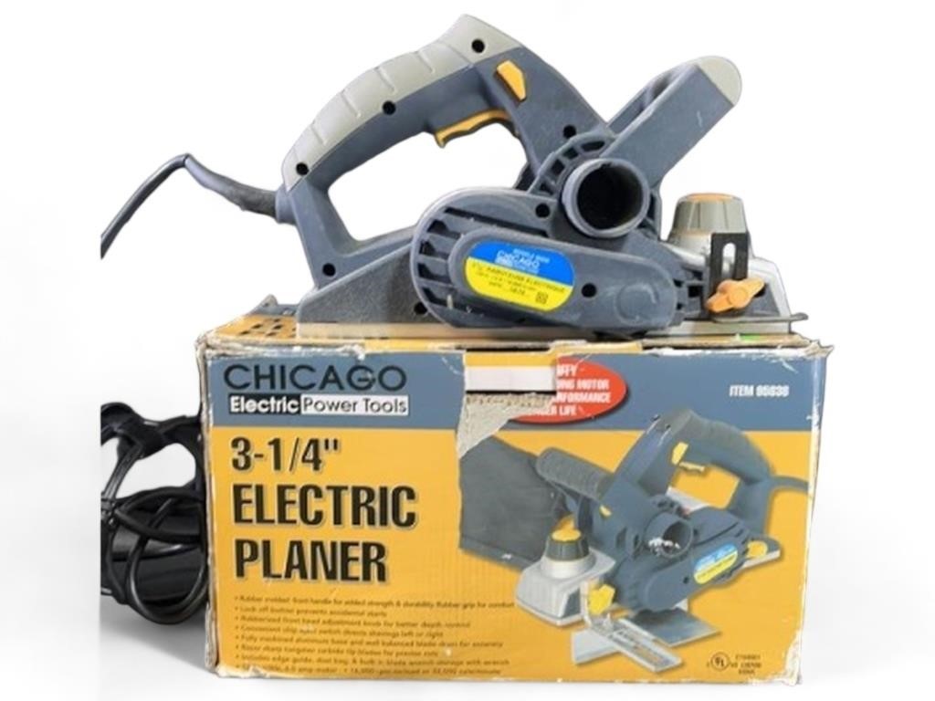 Powered on Chicago electric 3.25 inch planer