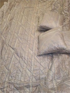Kenco comforter & pillow set. Basement backroom.