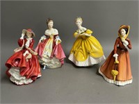 Collection of Four Lovely Royal Doulton Figurines