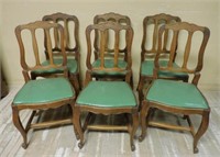 Louis XV Style Oak Chairs.