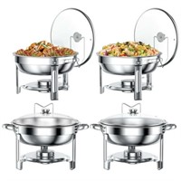 Chafing Dish Buffet Set 4 Pack  TINANA 5QT Stainle