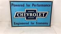 Chevrolet Tin Sign, blue 17 x 12"