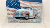 Chevrolet Flag & Pickup Tub Sign 16x11"