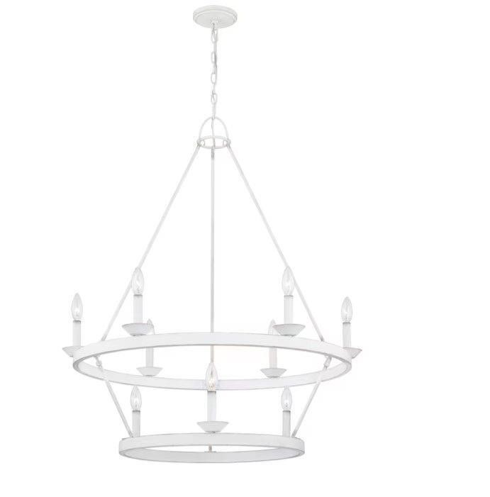 $280  Avalina 9-Light White Country Chandelier