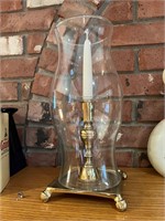 Hallmarked Brass Candle Hurricane Mantle Lantern