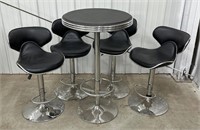 (Z) Modern Style Bar Top Table with Four WORKING