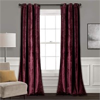 Lush Decor Prima Velvet Curtains Color Block Room