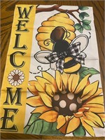 12 x 18 Double Sided Garden Flag Sunflower Bee