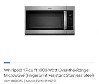 Whirlpool 1.7 Cu. Ft. Built-In Microwave-Stainless
