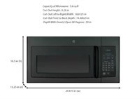 GE 1.6 Cu. Ft. Buil-In Microwave-Black