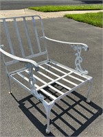 White Metal Outdoor Chair - No Shipping