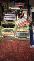 Two boxes of cassette tapes