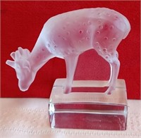 11 - LALIQUE DEER FIGURINE 3"T (J50)