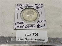 1993S 90% Silver Proof 70, Deep Cameo Proof