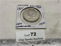 Silver 1969 GEM Uncirculated Kennedy Half
