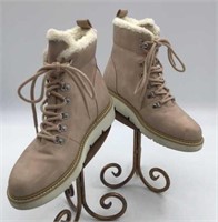 Aldo Womens Boots Pink Sz 8 Faux Fur Lining