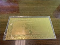 Double Sided 24k Gold Novelty Banknote