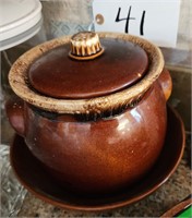 Drippy Bean Pot, HALL Service Bowl
