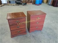 2 Short 3-Drawer Chests