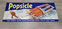 RARE! 1955 Popsicle Litho Advertising 20"L x 8"H
