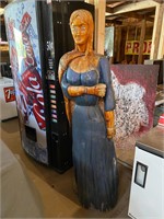 6ft Wooden Angel lady carving