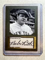 BABE RUTH D GORDON PRINTED AUTO