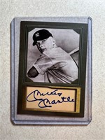 MICKEY MANTLE D GORDON PRINTED AUTO