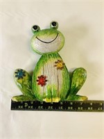 Wooden Painted Happy Frog