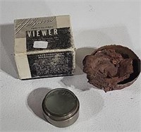 Scrap copper, viewer and lens