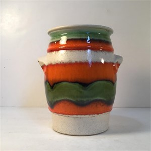 WEST GERMAN POTTERY JAR with HANDLES