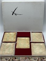 Japanese Ceremonial Shippo Plate Set w/ Tapestry