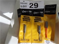6 Carbi Tool Wood Boring Drills (As New)