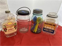 4 Jars - Canister Jar w/Handle - Ball Jar & More