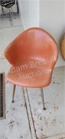 Vintage fiberglass molded chair, 20 ax16 x 31