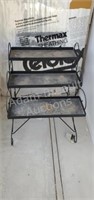 3 tier wrought metal plant stand 20.5 x 21x 26