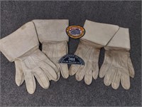 White Leather Gloves for carrying Ceremonial  Flag