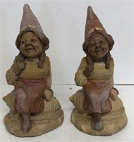 Pair of Tom Clark gnome figures