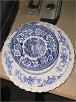 Estate lot of blue and white dishes