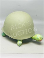 folk art turtle army helmet